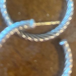 David Yurman silver hoop earrings